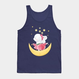 cute bunny dancing moon Tank Top